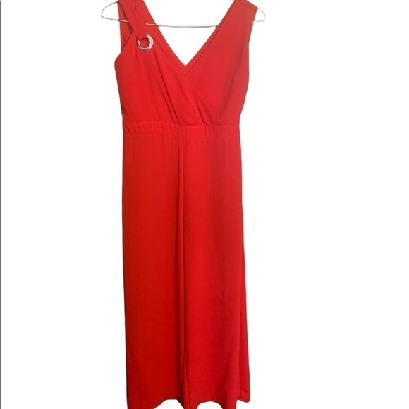 Women’s Zara Basic Collection Red Sleeveless Jumpsuit. Medium- HOLIDAYS! - Picture 4 of 9
